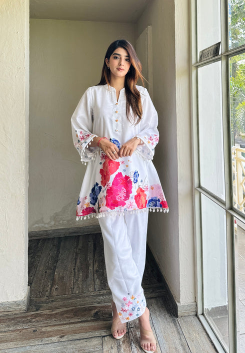 Summer White Kurta Set